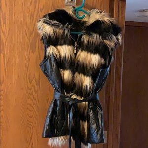 Black Fur Vest
